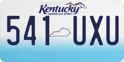 KY license plate 541UXU