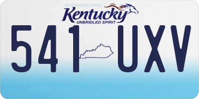 KY license plate 541UXV