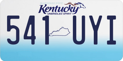 KY license plate 541UYI