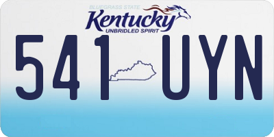 KY license plate 541UYN