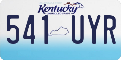 KY license plate 541UYR