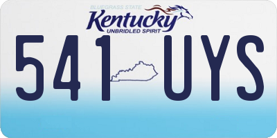 KY license plate 541UYS