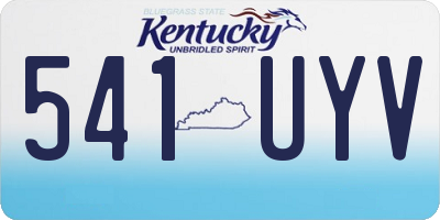 KY license plate 541UYV