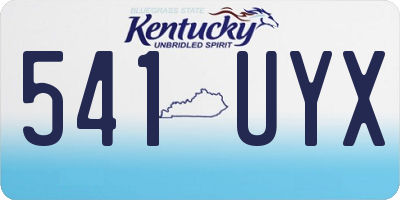 KY license plate 541UYX