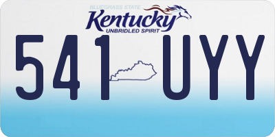 KY license plate 541UYY