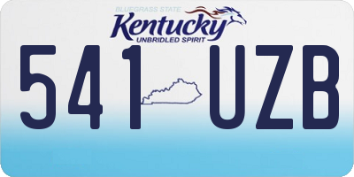KY license plate 541UZB