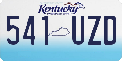 KY license plate 541UZD