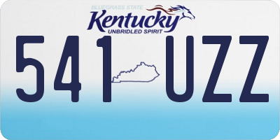 KY license plate 541UZZ