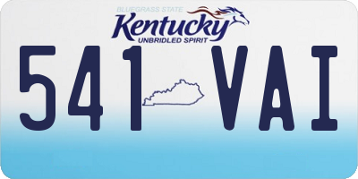 KY license plate 541VAI