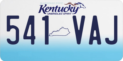KY license plate 541VAJ