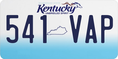 KY license plate 541VAP