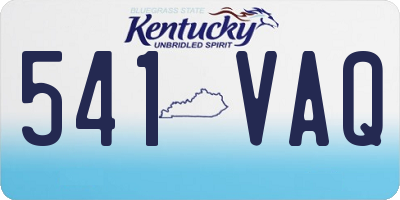 KY license plate 541VAQ