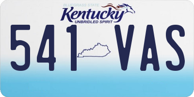 KY license plate 541VAS