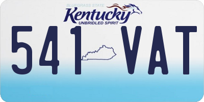 KY license plate 541VAT