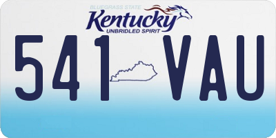 KY license plate 541VAU