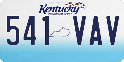KY license plate 541VAV