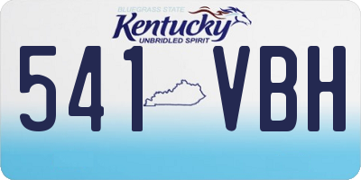 KY license plate 541VBH