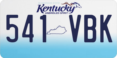 KY license plate 541VBK