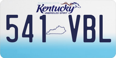 KY license plate 541VBL