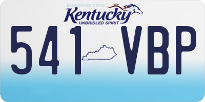 KY license plate 541VBP