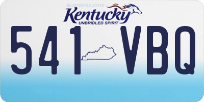 KY license plate 541VBQ
