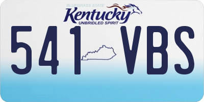 KY license plate 541VBS