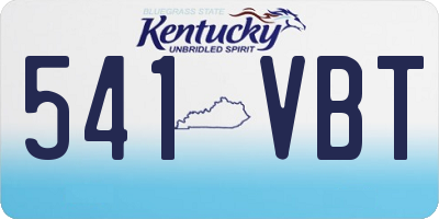 KY license plate 541VBT