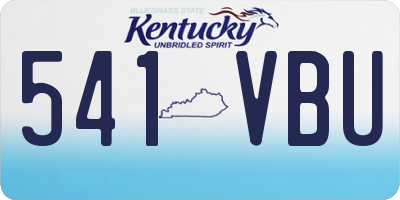 KY license plate 541VBU