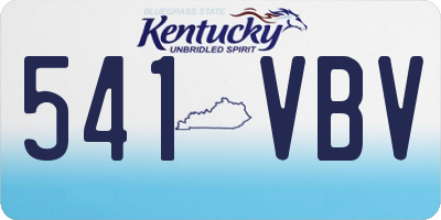 KY license plate 541VBV