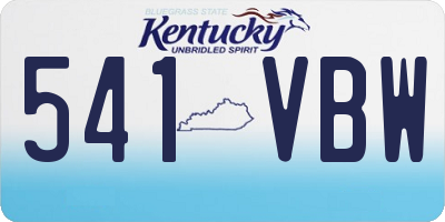 KY license plate 541VBW