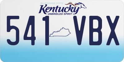 KY license plate 541VBX