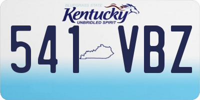 KY license plate 541VBZ