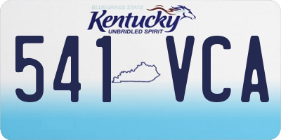 KY license plate 541VCA