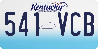 KY license plate 541VCB