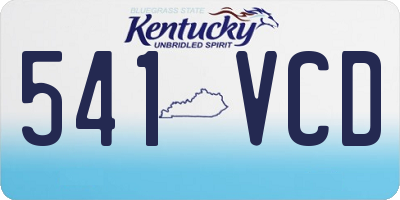 KY license plate 541VCD