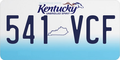 KY license plate 541VCF