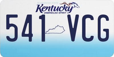 KY license plate 541VCG