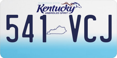 KY license plate 541VCJ