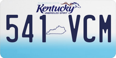 KY license plate 541VCM
