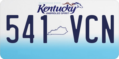 KY license plate 541VCN