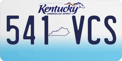 KY license plate 541VCS