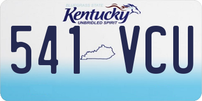 KY license plate 541VCU