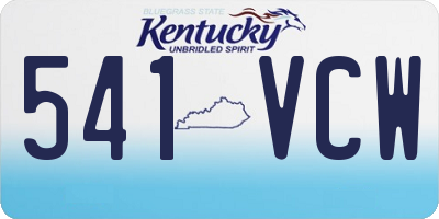 KY license plate 541VCW