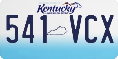 KY license plate 541VCX