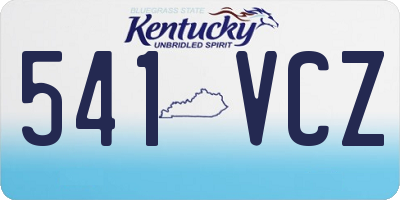 KY license plate 541VCZ