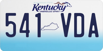 KY license plate 541VDA