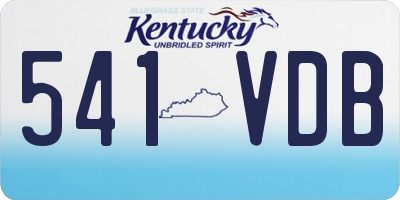 KY license plate 541VDB