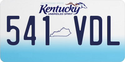 KY license plate 541VDL