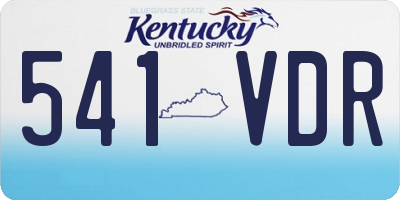 KY license plate 541VDR