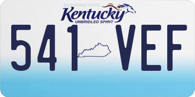 KY license plate 541VEF